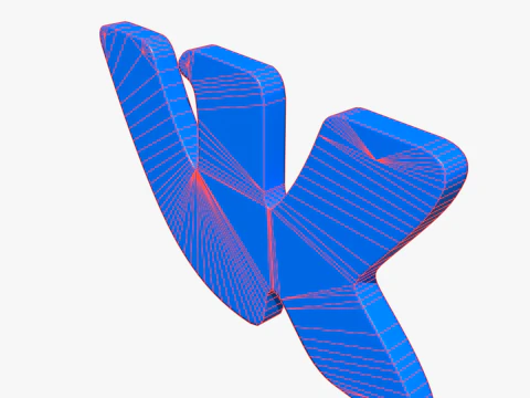 VK VKontakte logo 3D Model