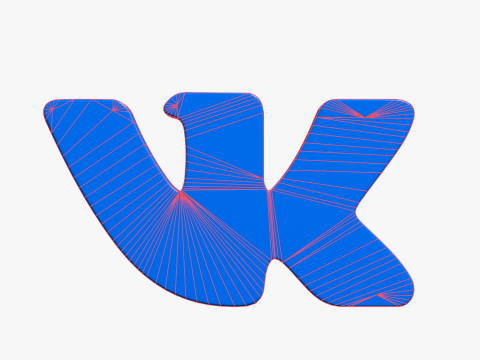 VK VKontakte logo 3D Model