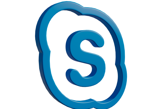 Skype logo 3D Model