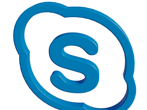 Skype logo 3D Model