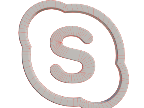Skype logo 3D Model