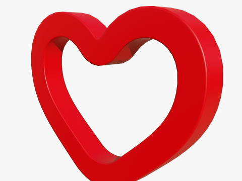 Love heart symbol 3D 모델
