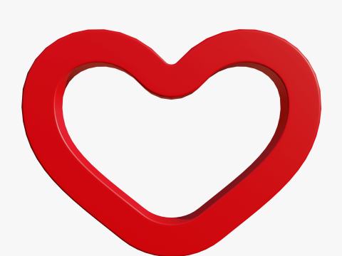 Love heart symbol 3Dモデル