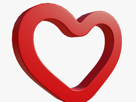 Love heart symbol 3Dモデル