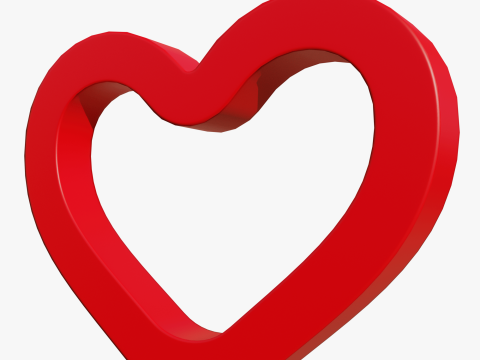 Love heart symbol 3Dモデル
