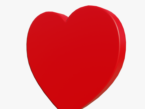 Love heart symbol 2 3D Model