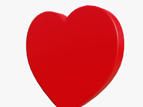 Love heart symbol 2 3D Model