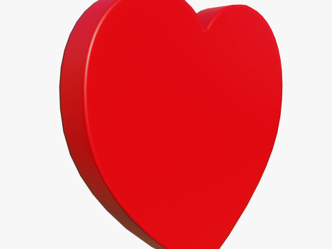 Love heart symbol 2 3D Model