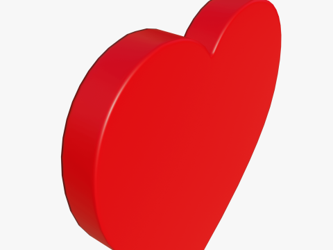 Love heart symbol 2 3D Model