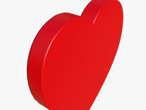 Love heart symbol 2 3D Model