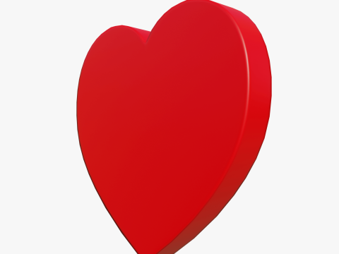 Love heart symbol 2 3D Model