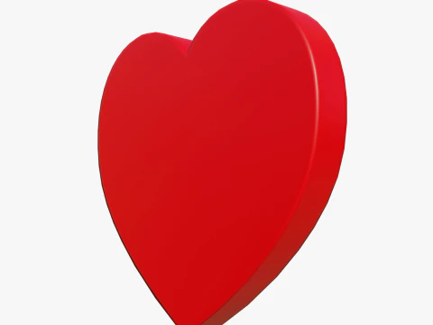 Love heart symbol 2 3D Model