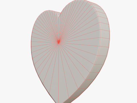 Love heart symbol 2 3D Model
