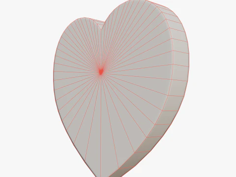 Love heart symbol 2 3D Model