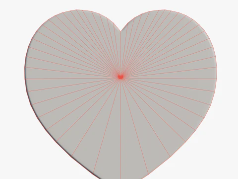 Love heart symbol 2 3D Model