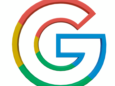 Google multicolor symbol 3D Модель