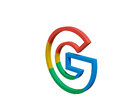 Google multicolor symbol 3Dモデル