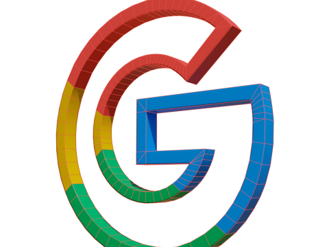 Google multicolor symbol 3Dモデル