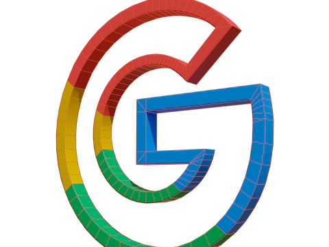 Google multicolor symbol 3D Model