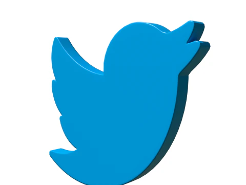 Twitter bird symbol 3D Model