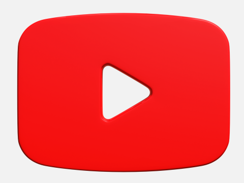 Youtube logo rectangle 3D मॉडल