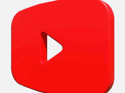 Youtube logo rectangle 3D Model