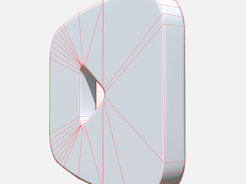 Youtube logo rectangle Modèle 3D