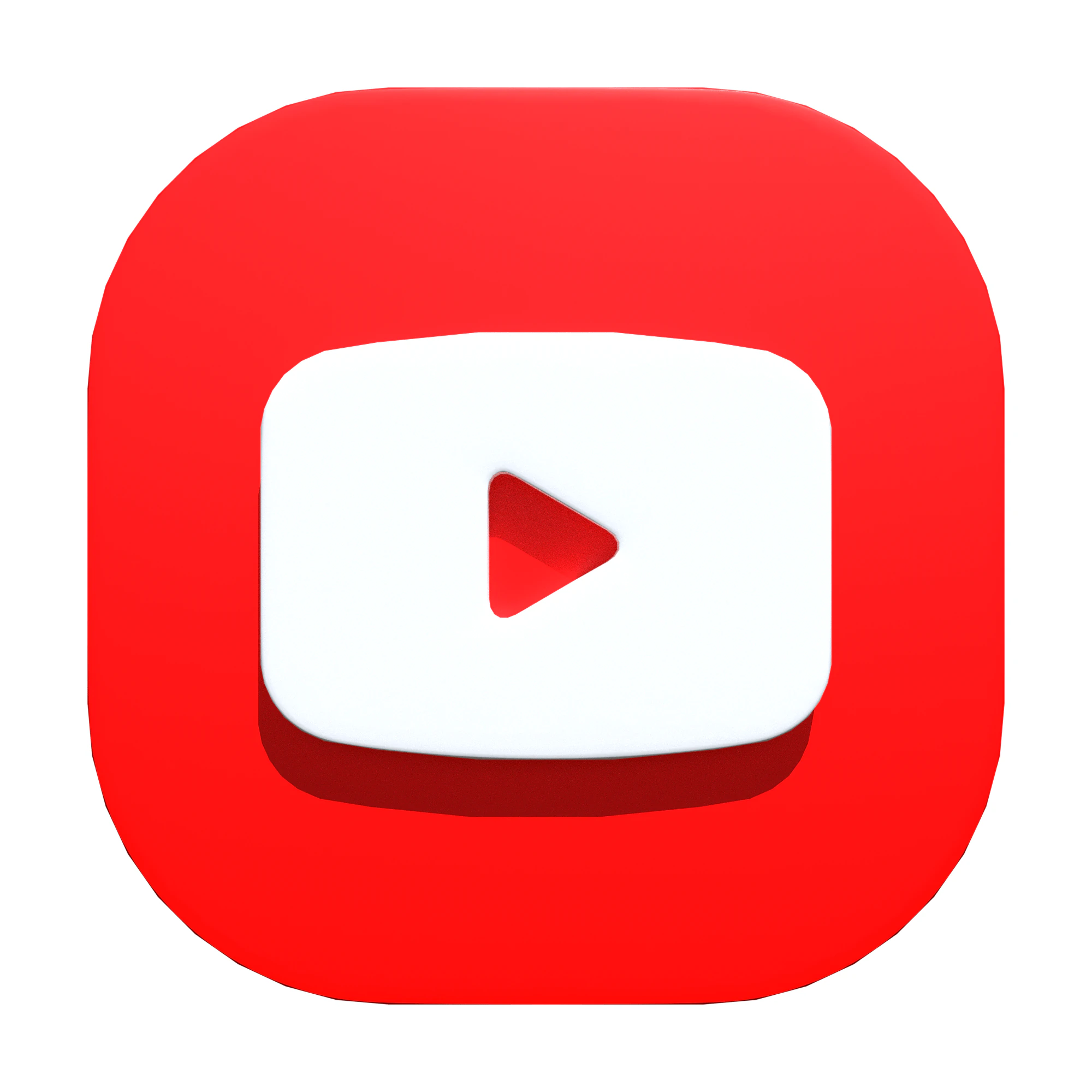 Youtube logo square rounded 2 3D Model .c4d .max .obj .3ds .fbx .stl .blend 