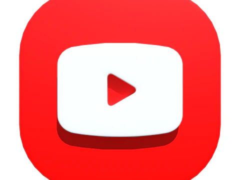 Logo Youtube persegi bulat 2 Model 3D
