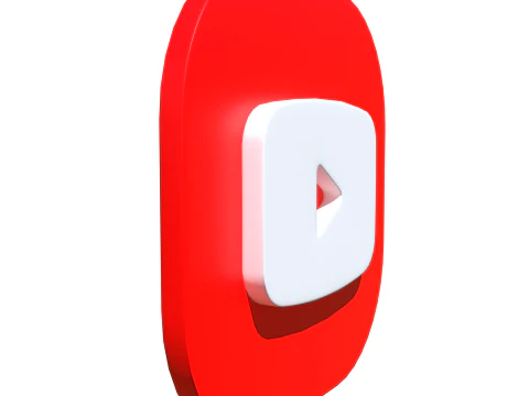 Youtube logo square rounded 2 3D Model