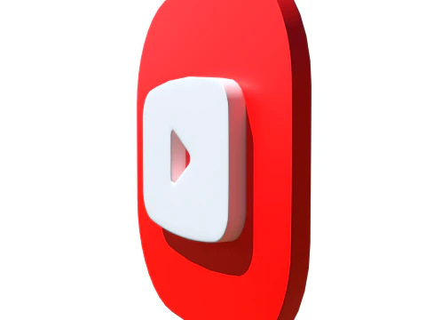 Youtube logo square rounded 2 3D Model