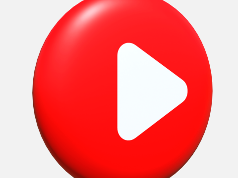 Youtube logo tablet Model 3D