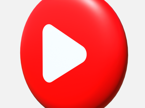 Youtube logo tablet Model 3D