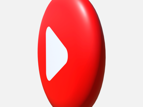Youtube logo tablet Model 3D