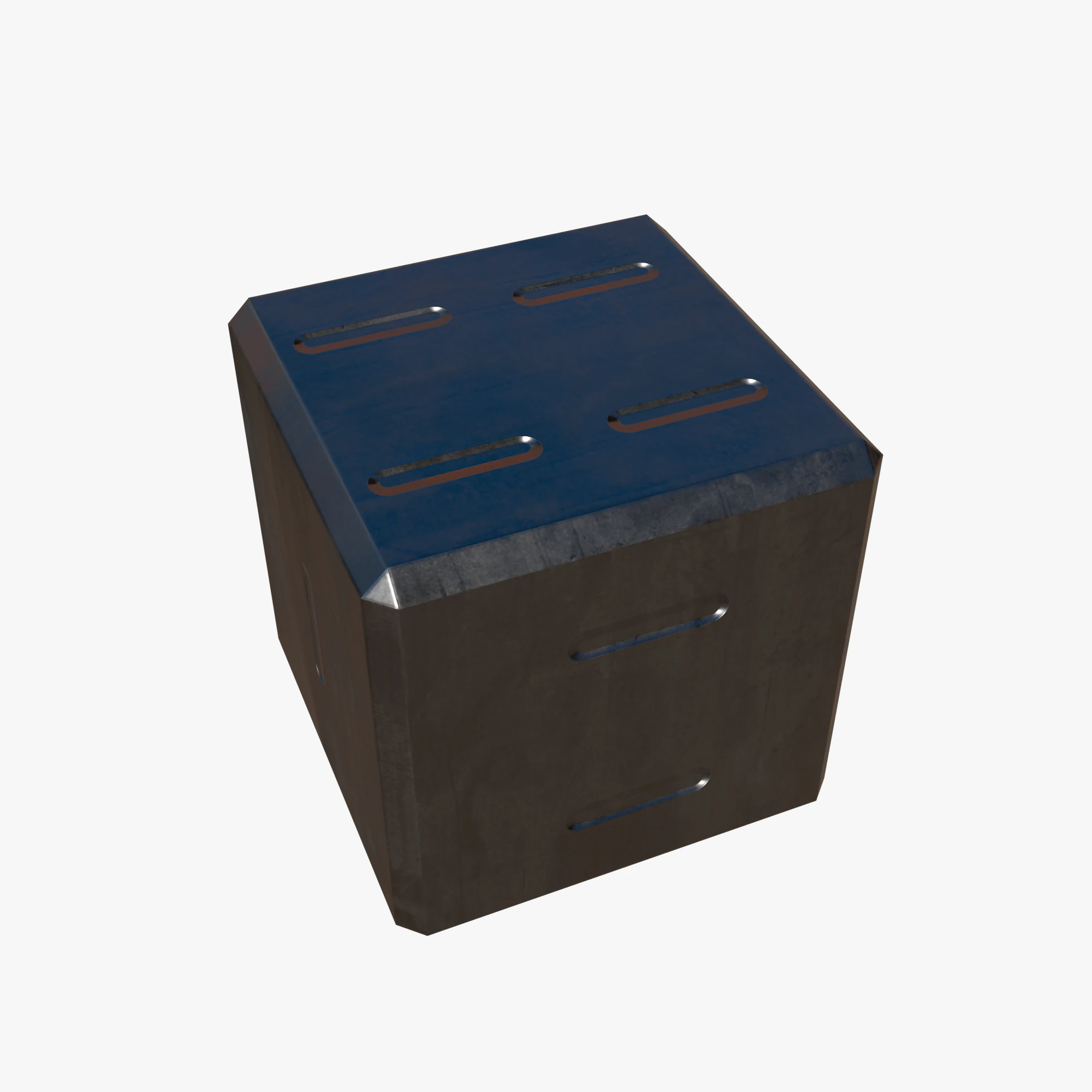 Metal dice 3D Model .c4d .max .obj .3ds .fbx .stl .blend 