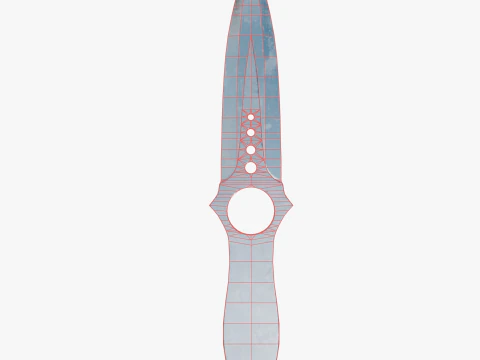 Throwing knife 3D Model