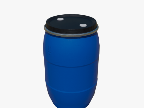 Plastic barrel blue 200 L 3Dモデル