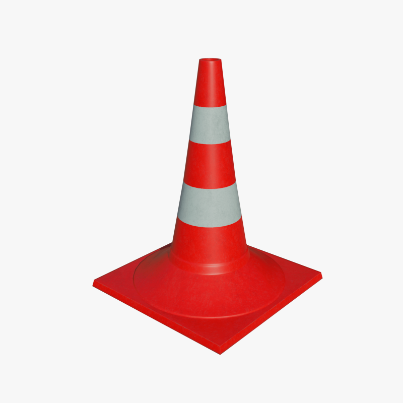 Road cone big Model 3D .c4d .max .obj .3ds .fbx .stl .blend