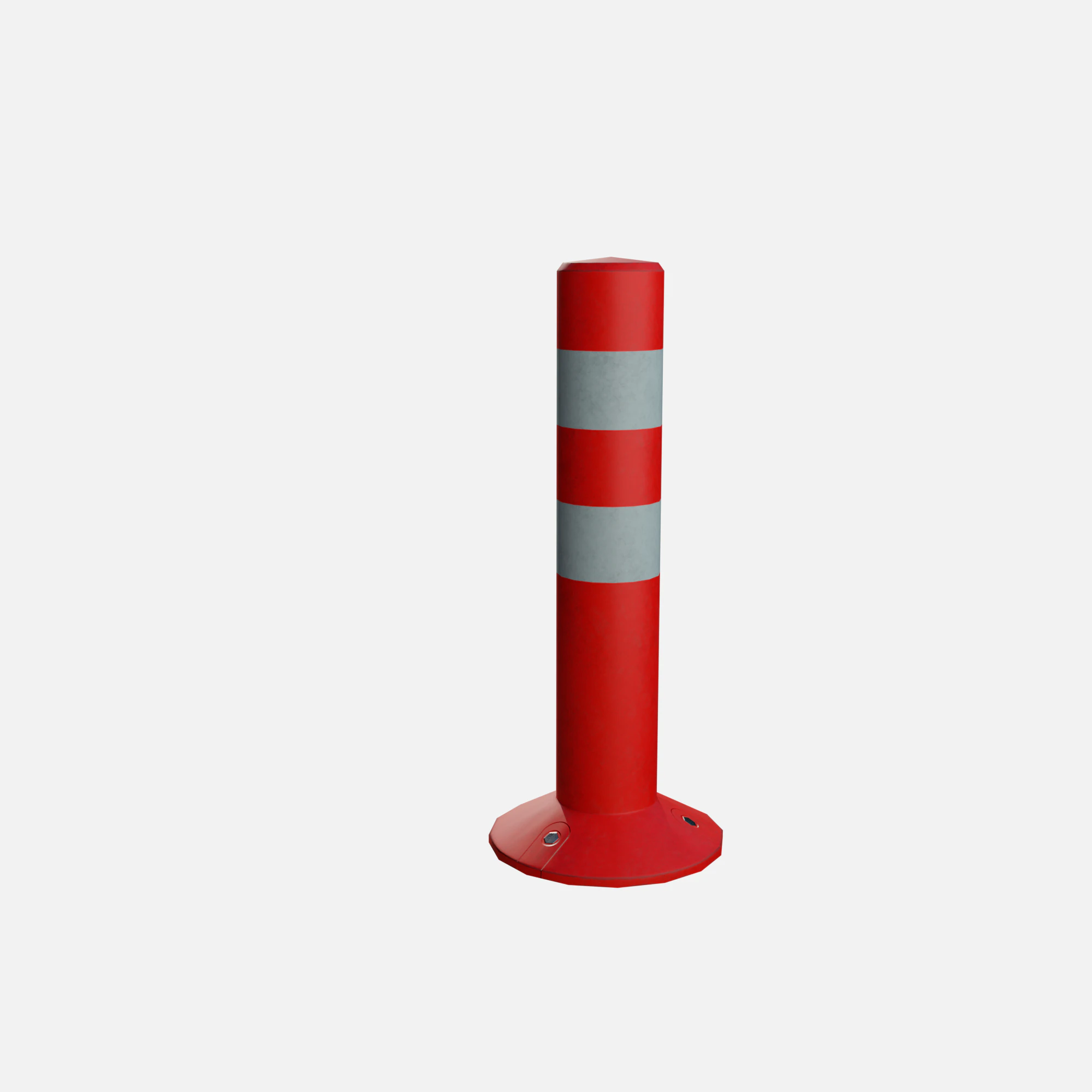 Road pole 45 cm 3D Model .c4d .max .obj .3ds .fbx .stl .blend 