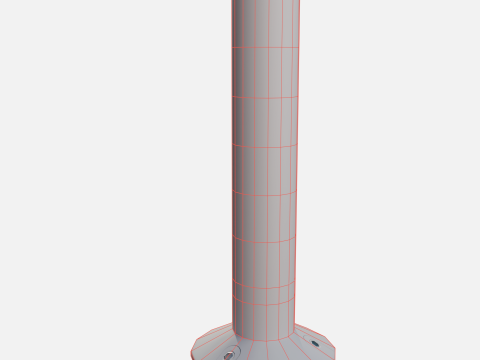 Road pole 45 cm 3D Модель