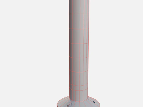 Road pole 45 cm 3D Model