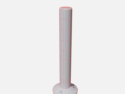 Road pole 45 cm 3D Model