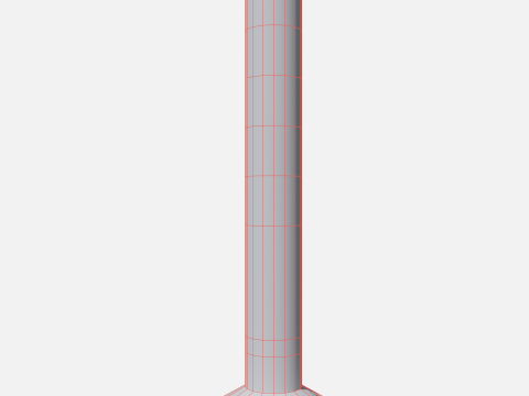 Road pole 60 cm 3D Модель