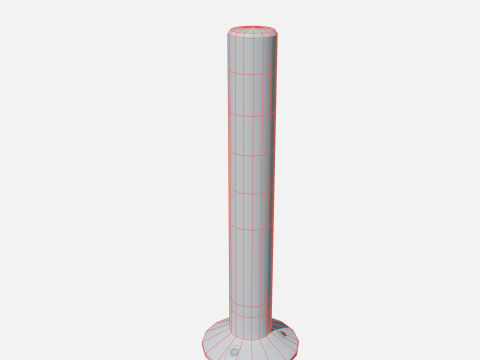 Road pole 60 cm 3D Модель