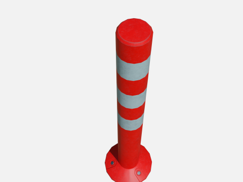 Road pole 75 cm 3D Model