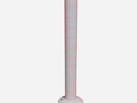 Road pole 75 cm 3D Model