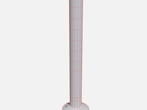 Road pole 75 cm 3D Model