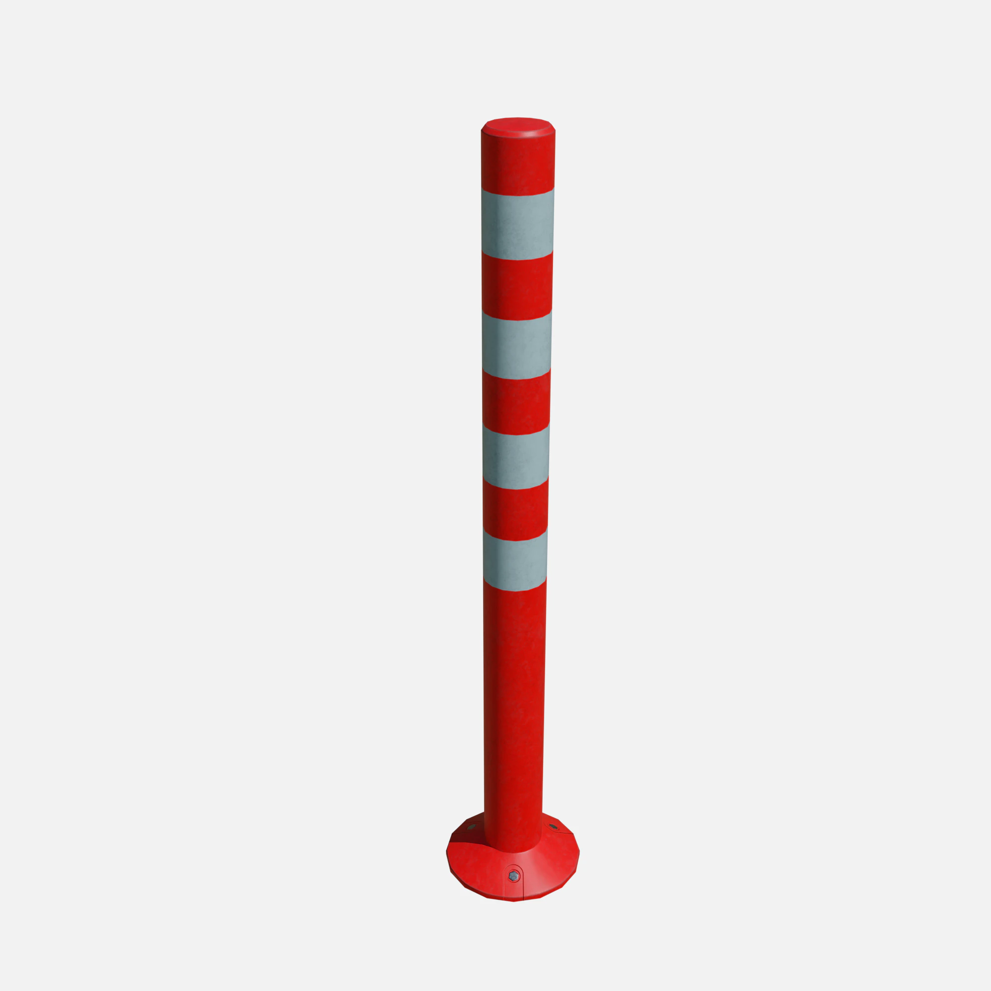 Road pole 100 cm 3D Model .c4d .max .obj .3ds .fbx .stl .blend