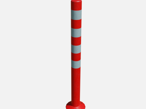 Road pole 100 cm Model 3D