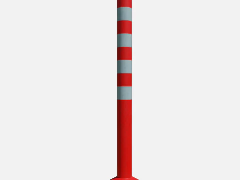 Road pole 100 cm 3D Model